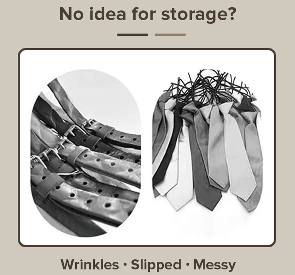 Multifunctional Hanger Tie Ring Rack-2
